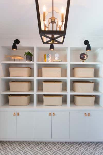 Mid-Century Modern Family Home Storage Room and Closet. Hudson Pool House by Studio K Design - Los Angeles.