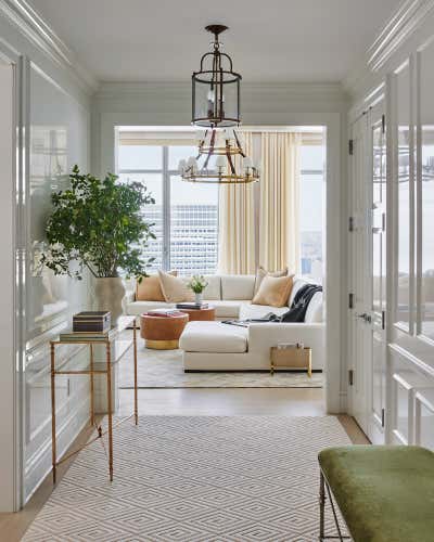  Traditional Apartment Living Room. Tribeca Full Floor Apartment at Four Seasons Residences  by Ariel Okin.