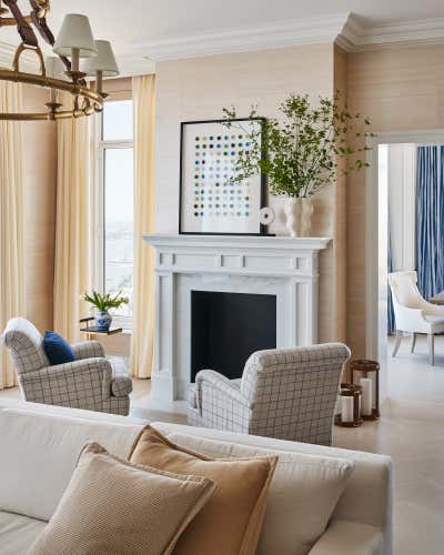  Traditional Apartment Living Room. Tribeca Full Floor Apartment at Four Seasons Residences  by Ariel Okin.