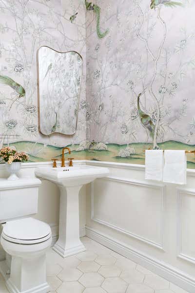  Art Nouveau Mid-Century Modern Office Bathroom. Goop NYC HQ by Ariel Okin.