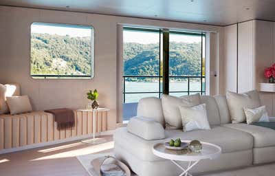  Transportation Living Room. Exploration Yacht by Rafael de Cárdenas, Ltd..
