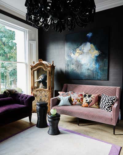  Eclectic Family Home Living Room. Bayswater Townhouse, London, UK by Peter Mikic Interiors.