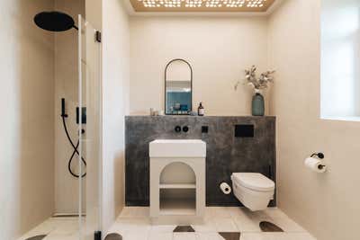  Mid-Century Modern Modern Hotel Bathroom. The Maximilian by Pia Clodi.