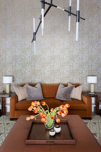  Mid-Century Modern Family Home Living Room. Brentwood by Laura Roberts Interiors.