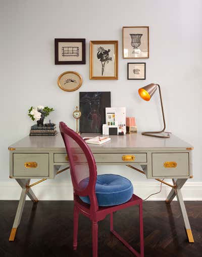  Transitional Apartment Office and Study. Horatio Street by Lauren Stern Design.