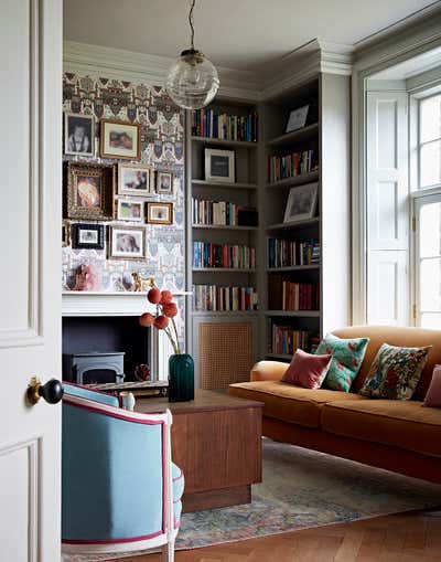  Transitional Country House Living Room. Hampshire Family Home by Godrich Interiors.