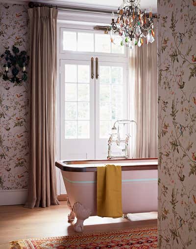  Bohemian Bathroom. Hampshire Family Home by Godrich Interiors.