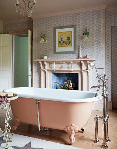  Bohemian Country House Bathroom. Hampshire Family Home by Godrich Interiors.