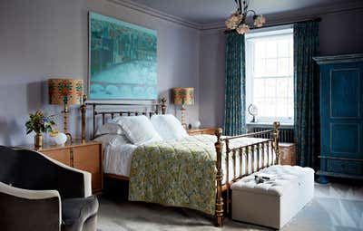  Transitional Country House Bedroom. Hampshire Family Home by Godrich Interiors.