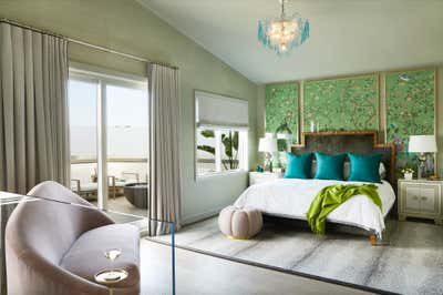  Hollywood Regency Bedroom. San Francisco Condo by McCaffrey Design Group.