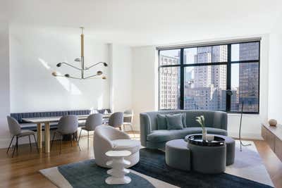 Contemporary Apartment Open Plan. Madison Square West Apartment by Lucy Harris Studio.