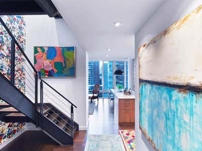  Eclectic Apartment Entry and Hall. Castle of Color  by Kati Curtis Design.