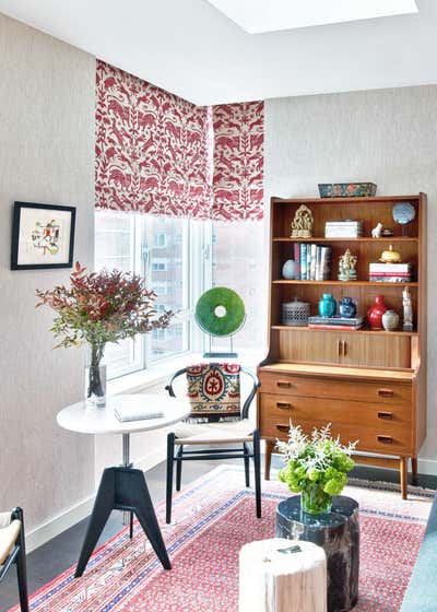  Eclectic Apartment Workspace. Castle of Color  by Kati Curtis Design.