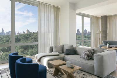  Mid-Century Modern Apartment Living Room. Central Park North Apartment by Lucy Harris Studio.