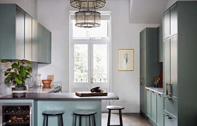  Contemporary Transitional Family Home Kitchen. Earls Court Family Apartment by Godrich Interiors.