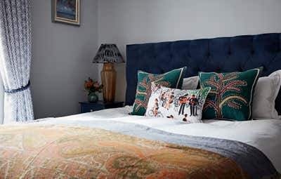  Transitional Family Home Bedroom. Earls Court Family Apartment by Godrich Interiors.