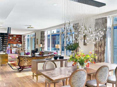  Contemporary Apartment Dining Room. Colorful Eclectic Chelsea Penthouse by Kati Curtis Design.