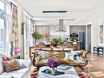  Eclectic Apartment Living Room. Colorful Eclectic Chelsea Penthouse by Kati Curtis Design.