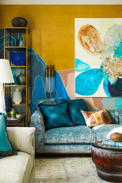  Eclectic Apartment Living Room. Upper West Side Pied A Terre  by Kati Curtis Design.