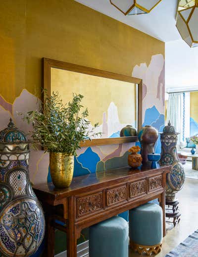  Eclectic Apartment Entry and Hall. Upper West Side Pied A Terre  by Kati Curtis Design.