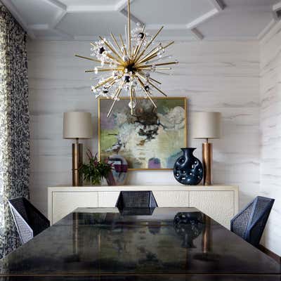  Art Deco Dining Room. Contemporary Tribeca 5 Bedroom Apartment by Kati Curtis Design.