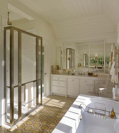  Country Country Bathroom. Hamptons country home by David Kleinberg Design Associates.
