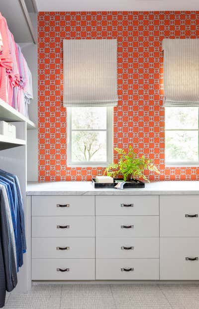 Transitional Family Home Storage Room and Closet. Transitional Paradise  by Chandos Dodson Interior Design.