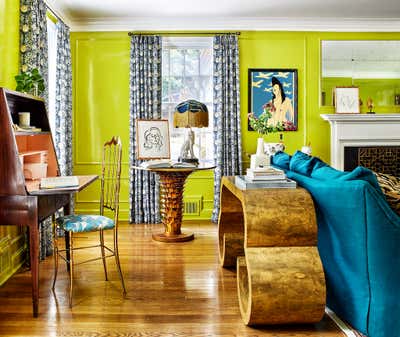  Eclectic Family Home Living Room. Spring Valley Maximalism  by Zoe Feldman Design.