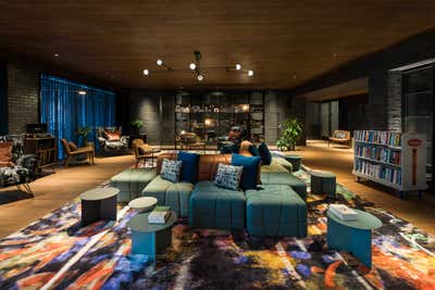  Contemporary Hotel Lobby and Reception. Moxy East Village by Rockwell Group.