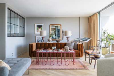  Eclectic French Apartment Living Room. West Hollywood Pied-a-Terre by Nate Berkus Associates.