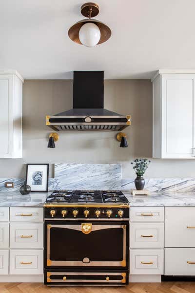  Eclectic French Apartment Kitchen. West Hollywood Pied-a-Terre by Nate Berkus Associates.