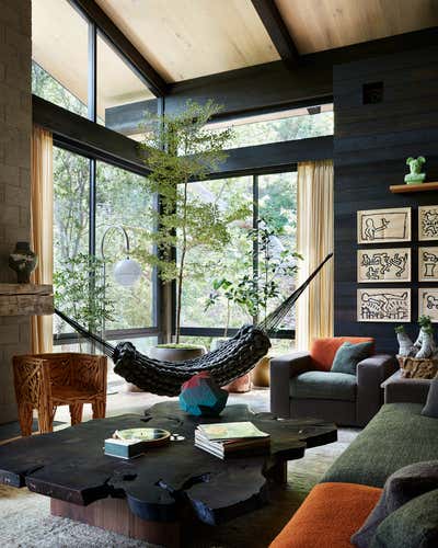  Eclectic Family Home Living Room. Los Angeles Residence by Studio Shamshiri.