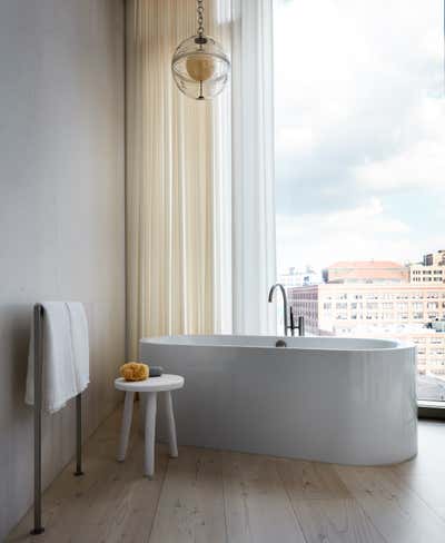 Contemporary Apartment Bathroom. West Village Apartment  by Shawn Henderson Interior Design.