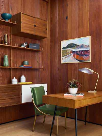  Mid-Century Modern Family Home Office and Study. Cliff May Home - Lafayette by JKA Design.