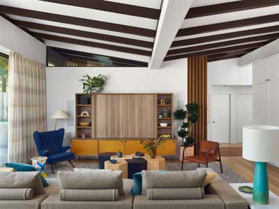  Mid-Century Modern Family Home Living Room. Cliff May Home - Lafayette by JKA Design.