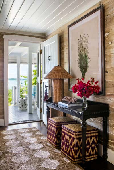 Coastal Beach House Entry and Hall. White Lodge, Harbour Island by Robin Henry Studio.