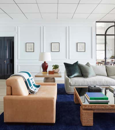 Contemporary Apartment Living Room. Chicago Co-Op Remodel by Summer Thornton Design .