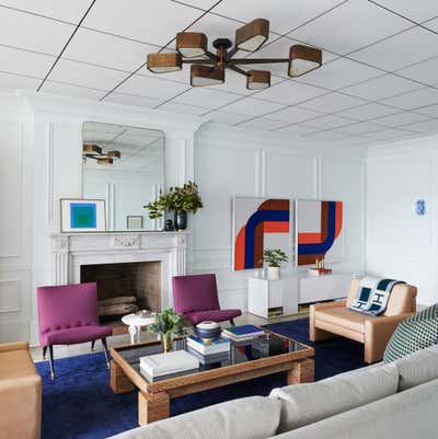  Mid-Century Modern Apartment Living Room. Chicago Co-Op Remodel by Summer Thornton Design .
