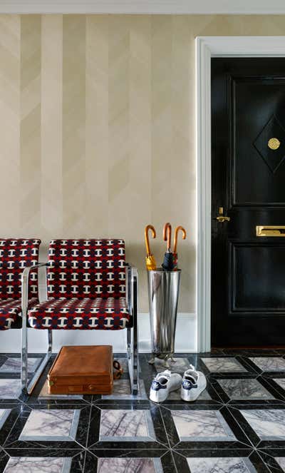  Mid-Century Modern Apartment Entry and Hall. Chicago Co-Op Remodel by Summer Thornton Design .