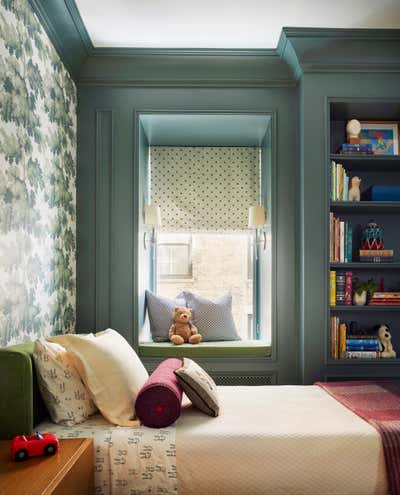  Contemporary Mid-Century Modern Apartment Children's Room. Chicago Co-Op Remodel by Summer Thornton Design .