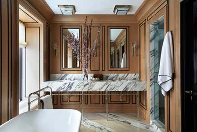  Mid-Century Modern Apartment Bathroom. Chicago Co-Op Remodel by Summer Thornton Design .