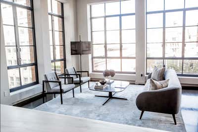  Mid-Century Modern Apartment Living Room. Tribeca Loft by KE Design.