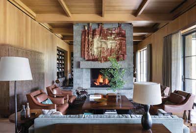  Modern Country House Living Room. Curated Family Home in Aspen by Kerry Joyce Associates, Inc..