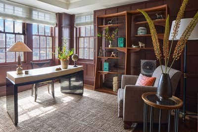  Contemporary Eclectic Apartment Office and Study. Park Avenue Penthouse by Wesley Moon Inc..