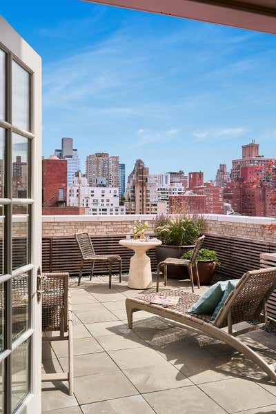  Contemporary Eclectic Apartment Patio and Deck. Park Avenue Penthouse by Wesley Moon Inc..