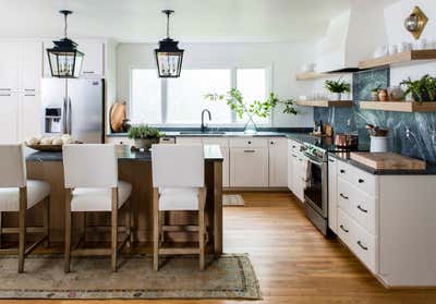  Transitional Family Home Kitchen. Pignut Mountain Retreat by Powell Brower Interiors.