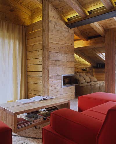  Contemporary Vacation Home Living Room. House in the mountains_Cortina d'Ampezzo by Mario Mazzer Architects.