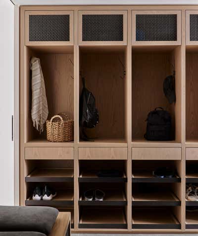  Contemporary Modern Family Home Storage Room and Closet. Hill House  by Decus Interiors.