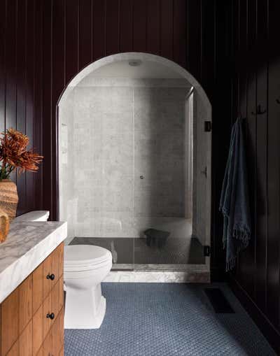  Eclectic Family Home Bathroom. Fox Island by Heidi Caillier Design.