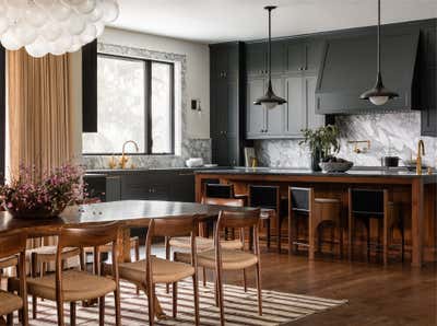  Eclectic Family Home Kitchen. Fox Island by Heidi Caillier Design.